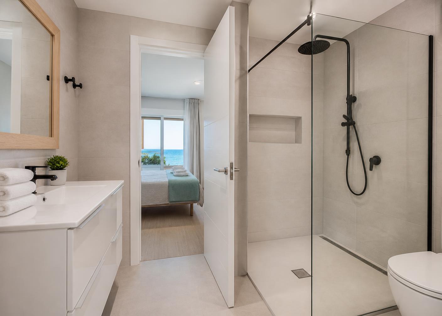 Gepflegtes Badezimmer einer Ferienwohnung